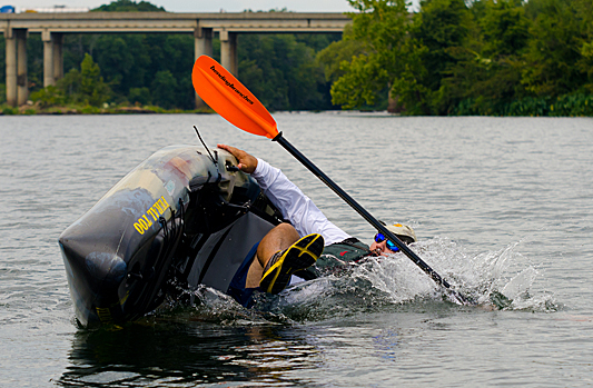 FLIP Your Fishing Kayak  DEEP WATER Re-Entry 