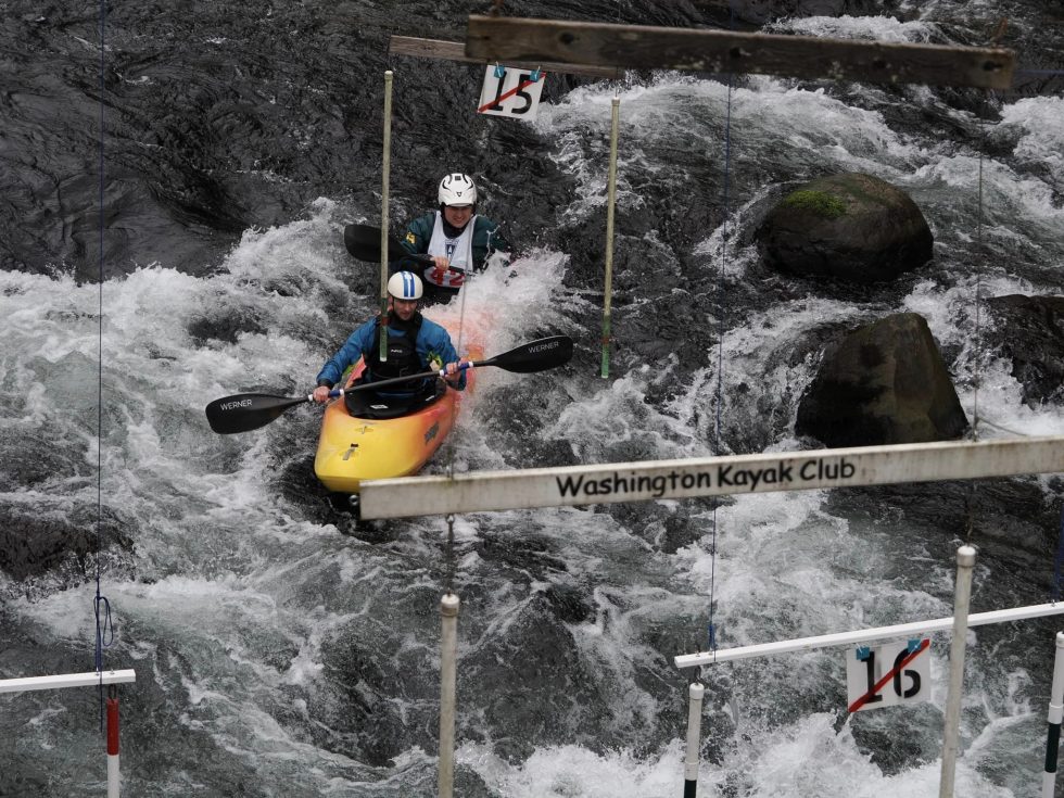 Kayak Slalom in a Dynamic Duo Jackson Kayak